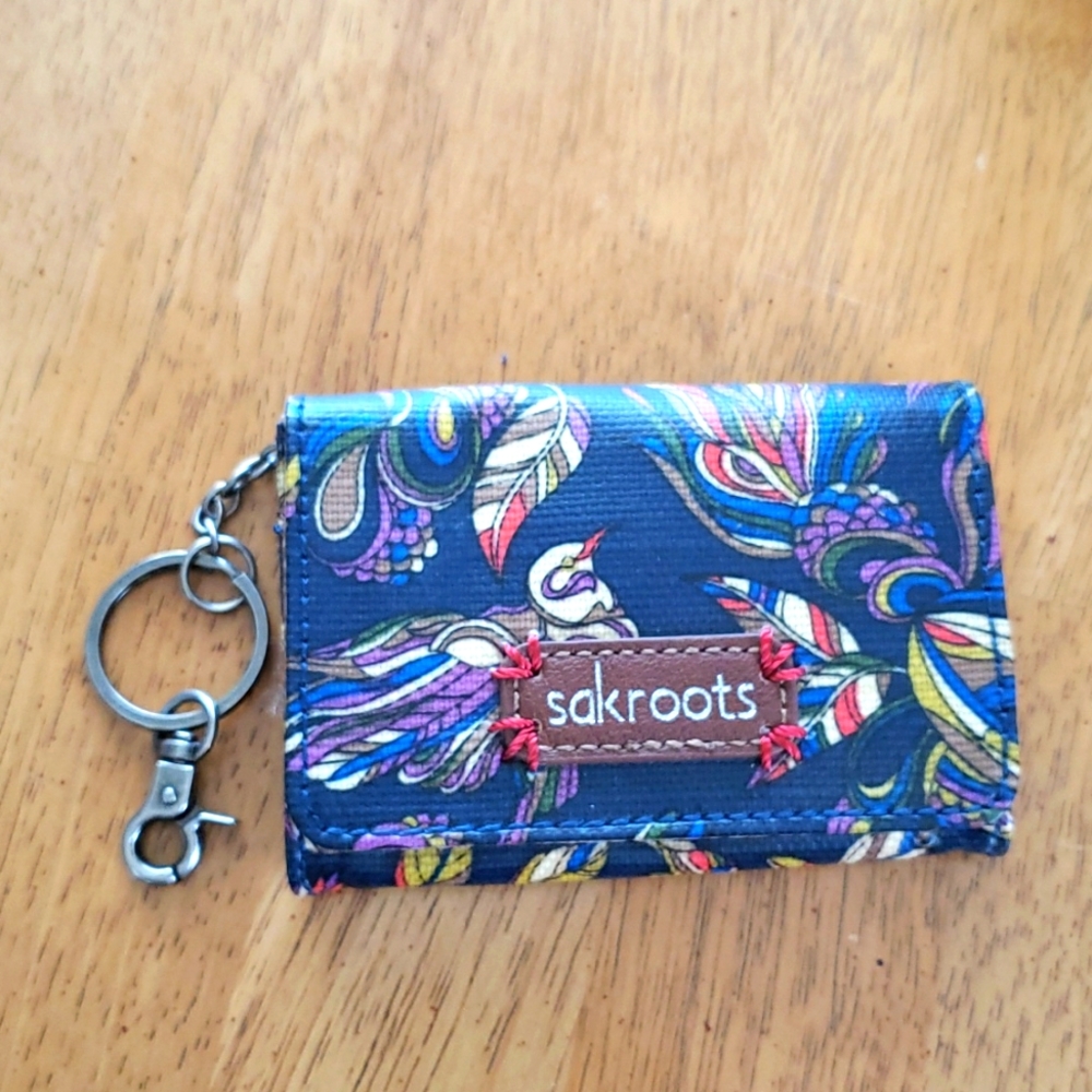 Sakroots Treehouse Multicolor Keychain Wallet